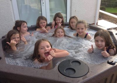 Cumbria Hot tub hire is great gfor kids over the age of 4 years